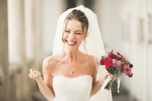 Bride with beautiful smile thanks to teeth whitening in Lady Lake
